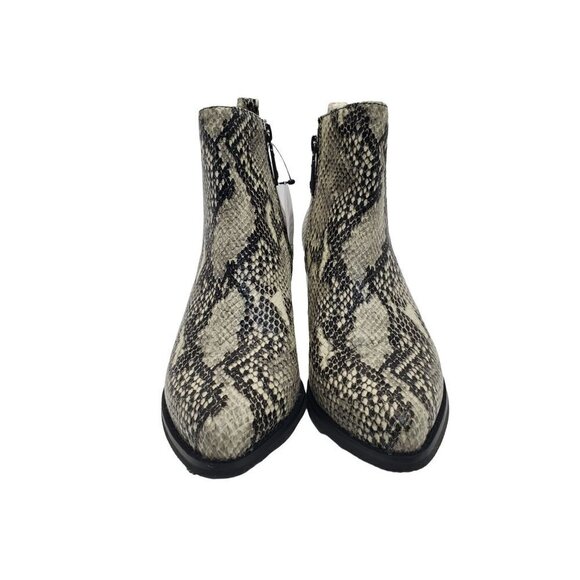 Blondo 7.5 Elvina Waterproof Leather Bootie Snakeskin Print - Picture 5 of 15